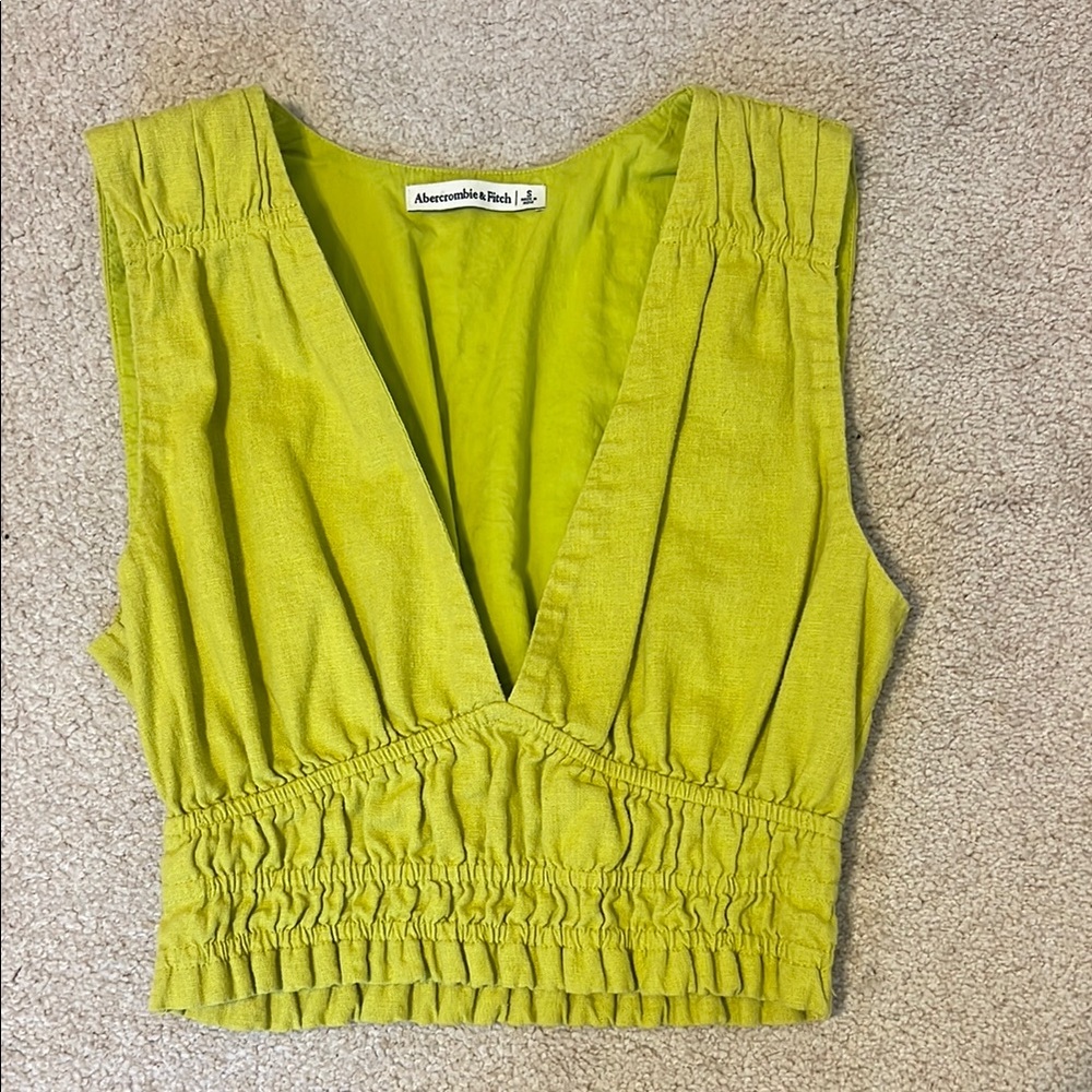 Abercrombie & Fitch Women's Wide Strap Deep V Sleeveless Top